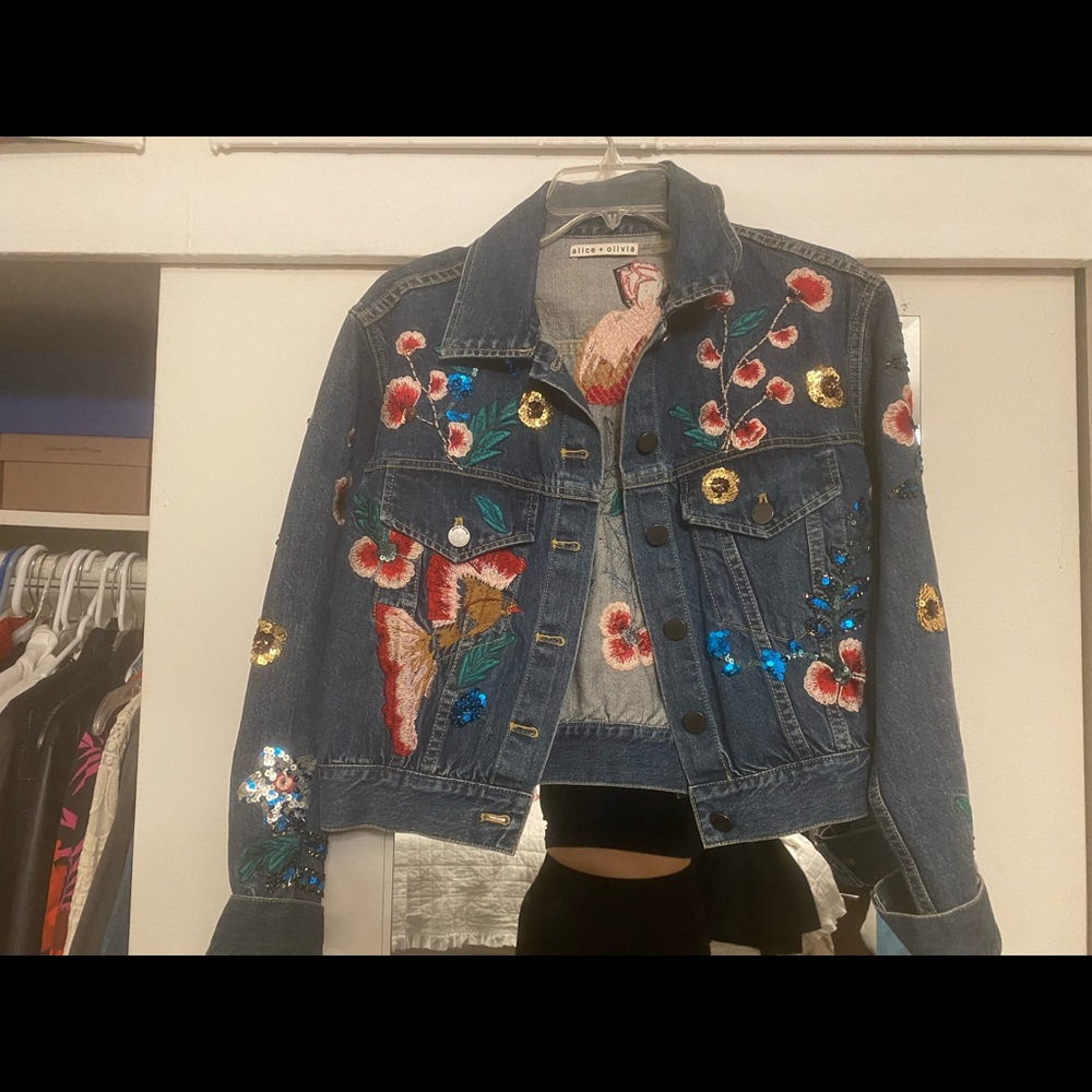 Alice and Olivia denim  jacket - Picture 2 of 2